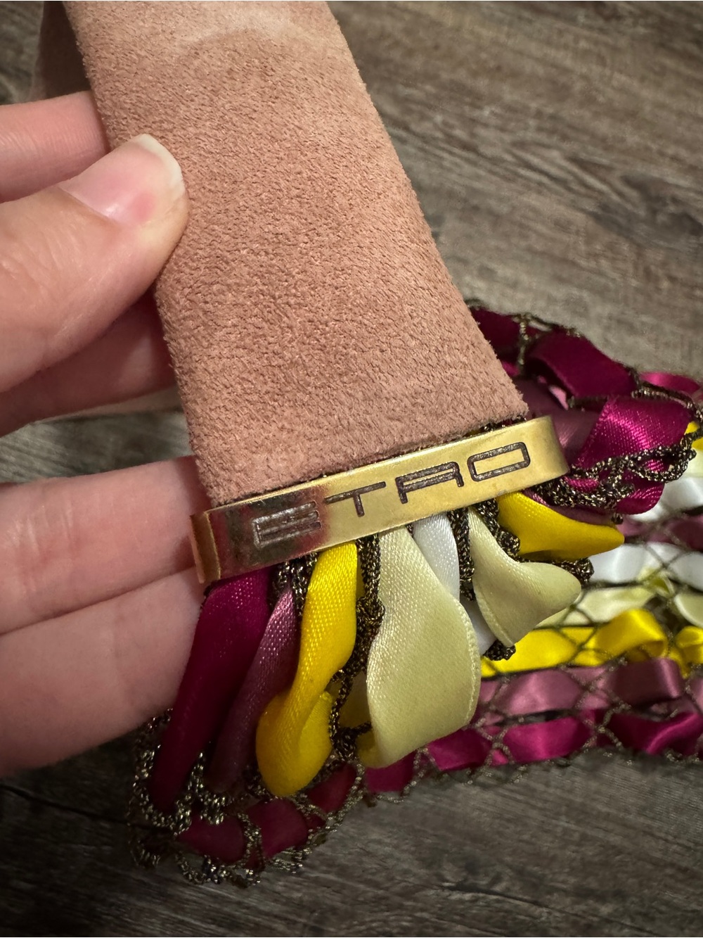 Etro Multicolor Braided Ribbon Wide Belt - Picture 2 of 6